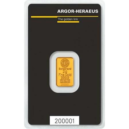 Zlatý slitek Argor Heraeus 2 g