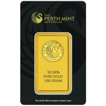 Zlatý slitek Perth Mint 100 g