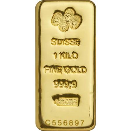 Zlatý slitek PAMP Suisse, 1000 g (litý)