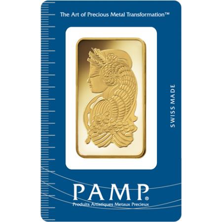 Zlatý slitek PAMP Fortuna, 50 g