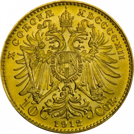 Zlatá mince - 10 korun Franz Josef, Rakousko 1912
