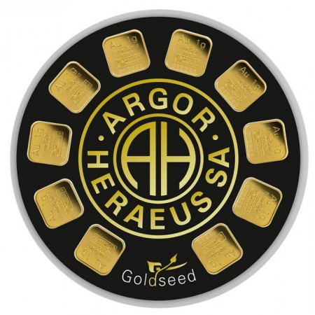 Zlatý slitek Argor Heraeus Gold Seed 10 x 1 g