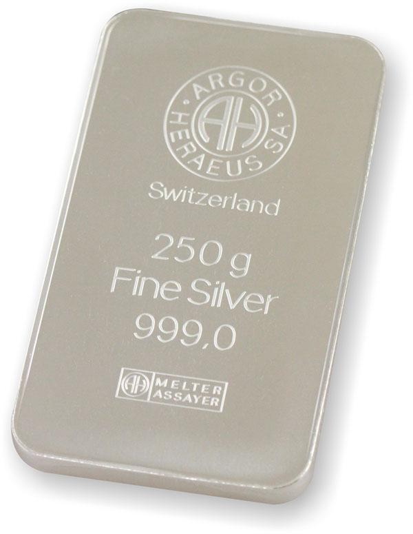 Silver bar Argor Heraeus 250 g