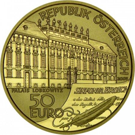 50 Euro Zlatá mince Ludwig van Beethoven PP