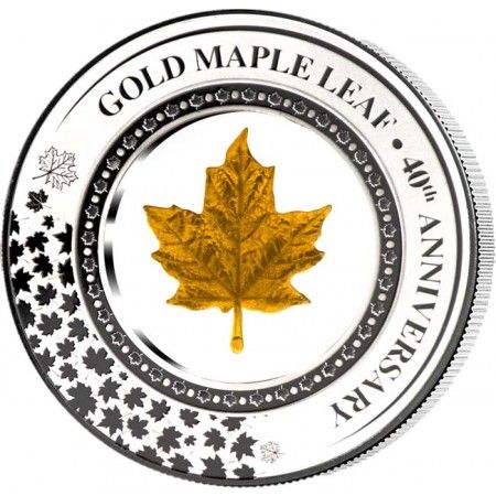 5 dolar Stříbrná mince 40 let Gold Maple Leaf PL