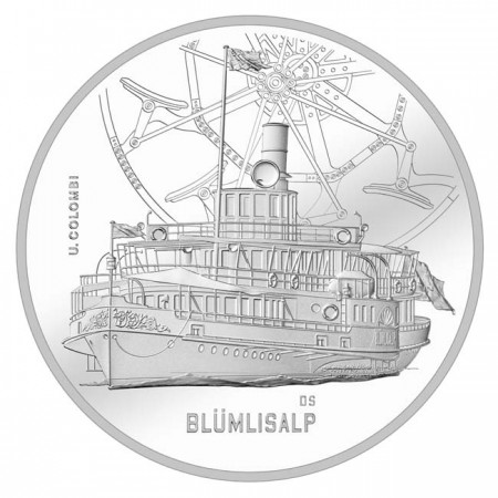 20 frank Stříbrná mince Parník Blümlisalp