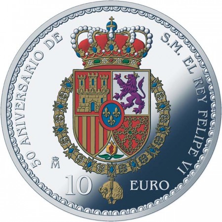 10 Euro Stříbrná mince 50 let od narození Filipa - Barcelona 1992