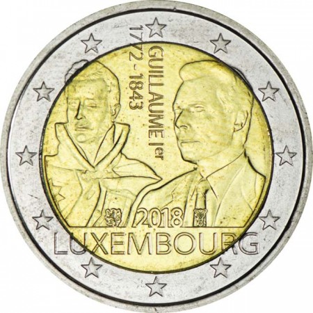 2 Euro CuNi Velkovévoda Guillaume I.