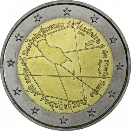 2 Euro CuNi Objev Madeiry