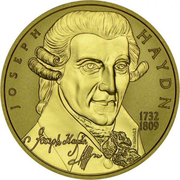 50 Euro Zlatá mince Joseph Haydn