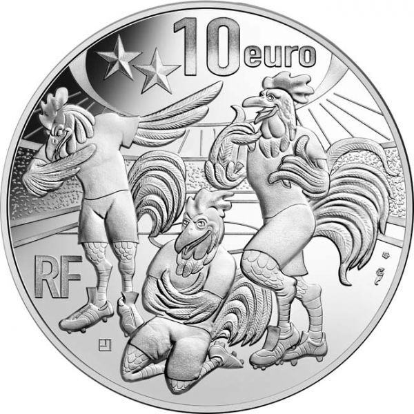 10 Euro Stříbrná mince 1. výroční fotbalový mistr světa
