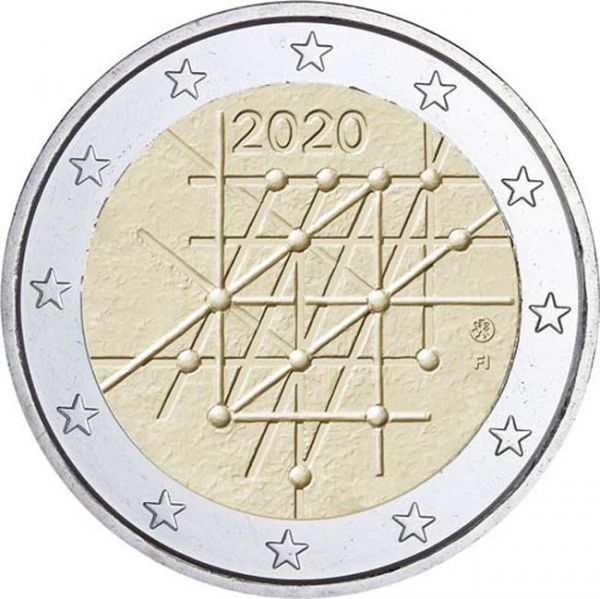 2 Euro CuNi 100 let univerzity v Turku