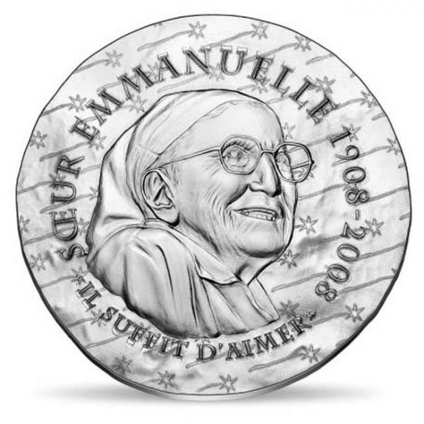 10 Euro Stříbrná mince Sestra Emmanuelle