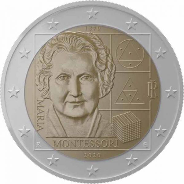 2 Euro CuNi Maria Montessori