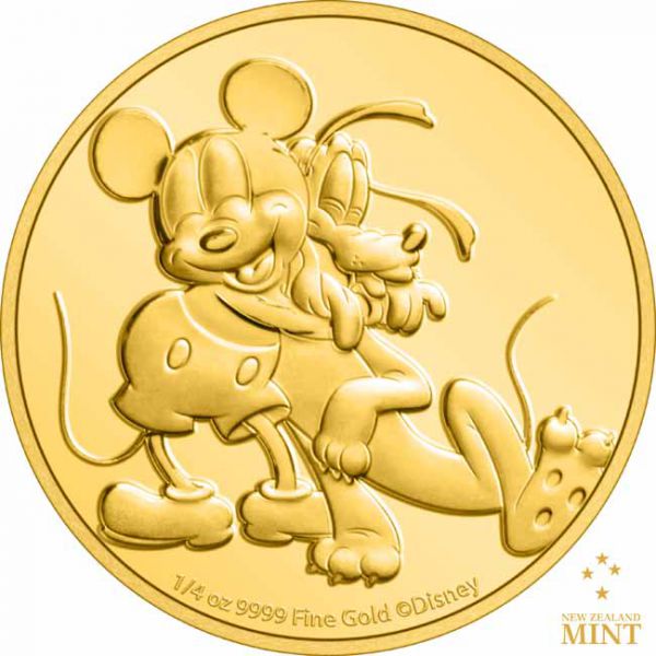 25 dolar Zlatá mince 90 let Pluto