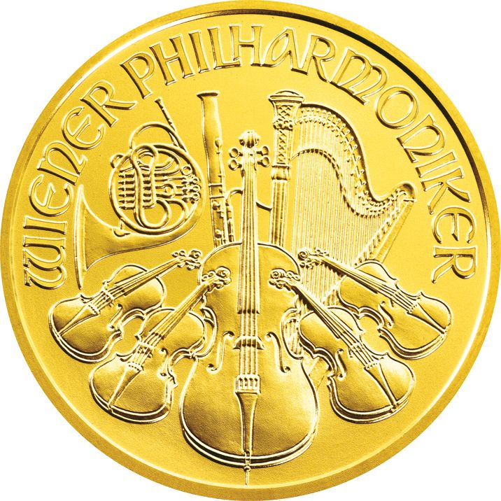 Zlatá mince Vídeňští filharmonici 2023 - 1/2 oz