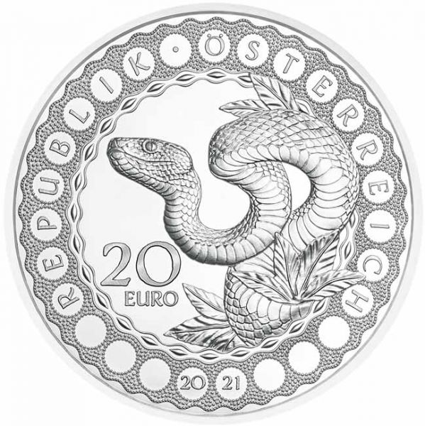 20 Euro Stříbrná mince Kreativita hada - Start nové série Oči kontinentů