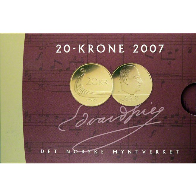 20 korun CuNi Edvard Grieg 