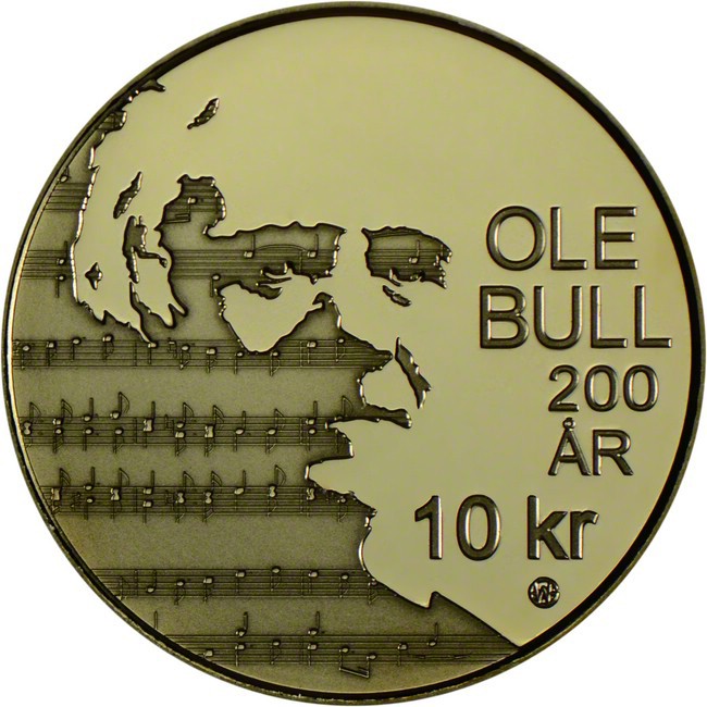 10 korun CuNi Ole Bull PP