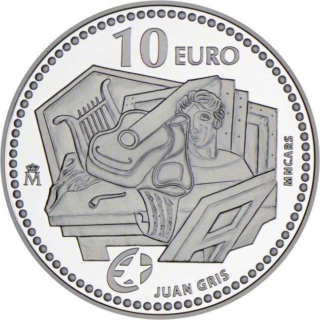 10 Euro Stříbrná mince Malíř a sochař - Juan Gris PP