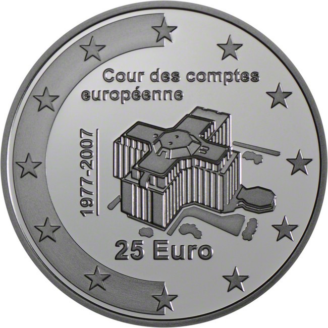 25 Euro Stříbrná mince Evropský účetní dvůr PP