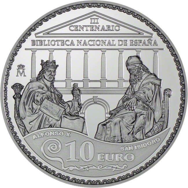 10 Euro Stříbrná mince 300 let Národní knihovny PP