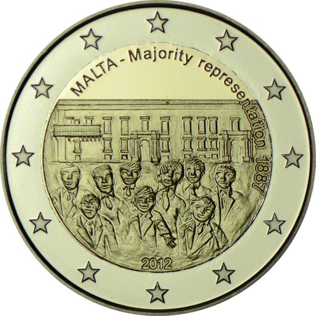 2 Euro CuNi Většinové zastoupení 1887 PP