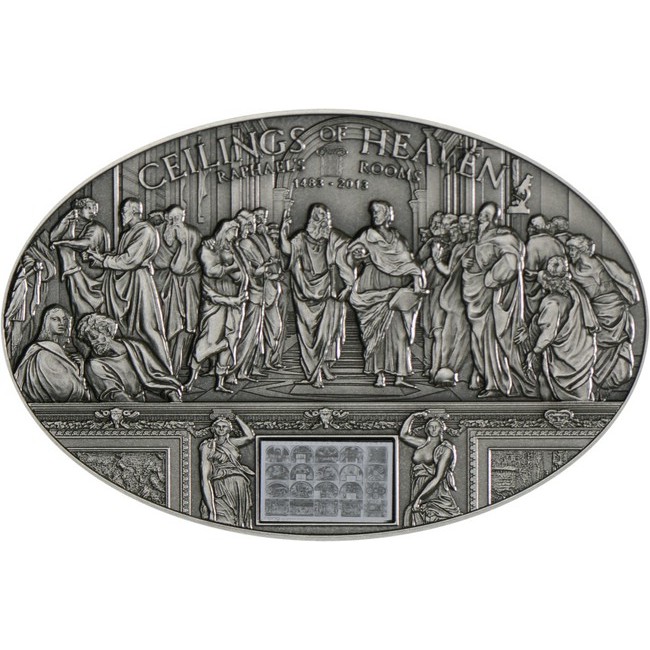 5 dolar Stříbrná mince Stropy nebe - děrování Raphael ON