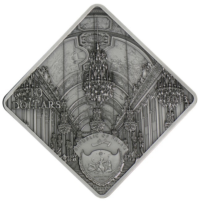10 dolar Stříbrná mince Versailles - Síň zrcadel